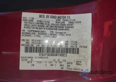 2010 Ford Focus Ses from USA, damaged, VIN 1FAHP3GN0AW190825